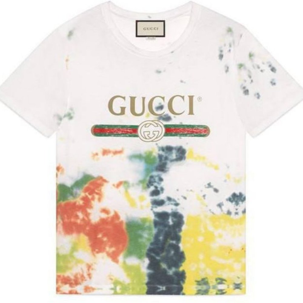 Gucci Printed Tie-Dyed Cotton T-Shirt - Size Small